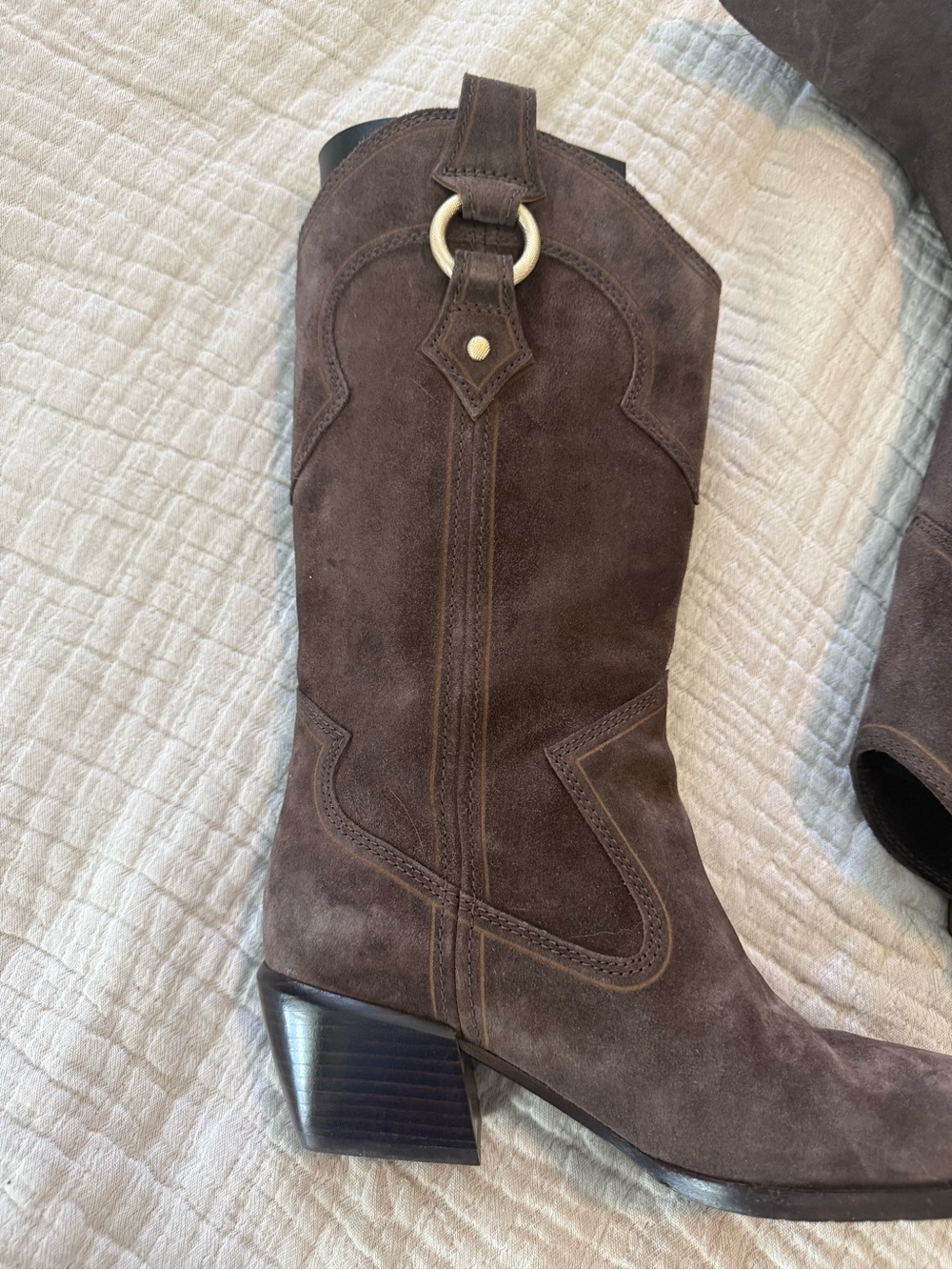 Rag & Bone Classic Women's Suede Western Boot - Brown EUC - Picture 4 of 13